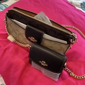 Coach Messenger Bag Wallet with attached Coin Wallet